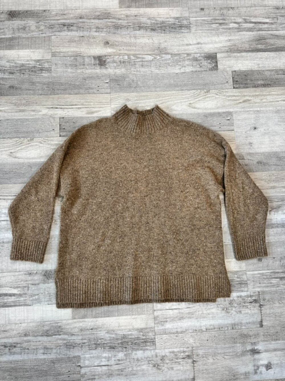 Well Worn brown mock neck wool blend sweater size XXL N3